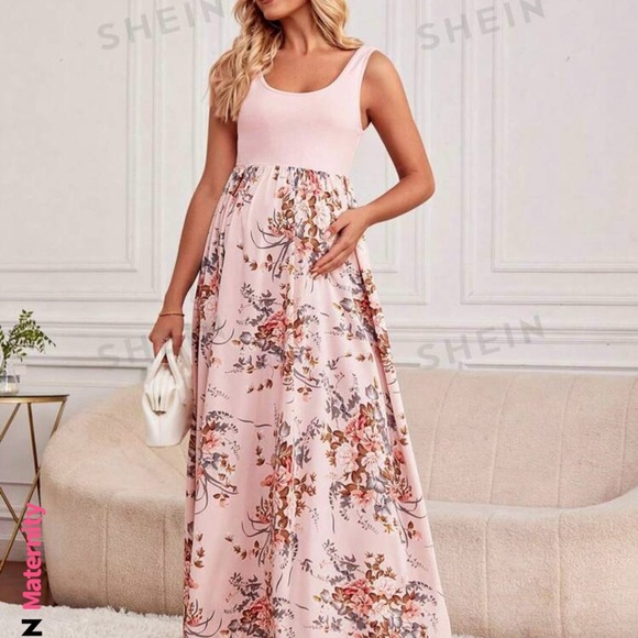 SHEIN Dresses & Skirts - SHEIN Pink Floral Maxi Dress